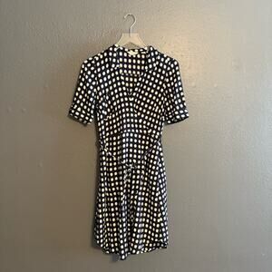 Anthropologie 11 1 Tylho Polka Dot Faux Wrap Dress Size XS